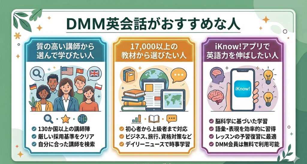 DMM英会話がおすすめな人
