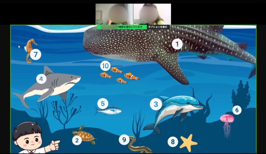 ハッチリンクジュニア8歳娘体験談_海の生物