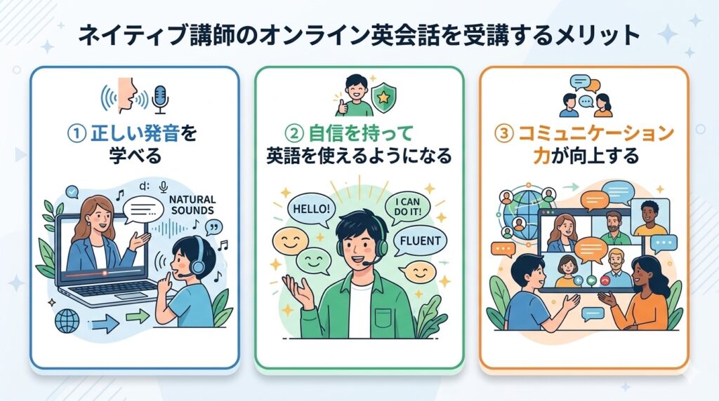 ネイティブ講師のオンライン英会話を受講するメリット